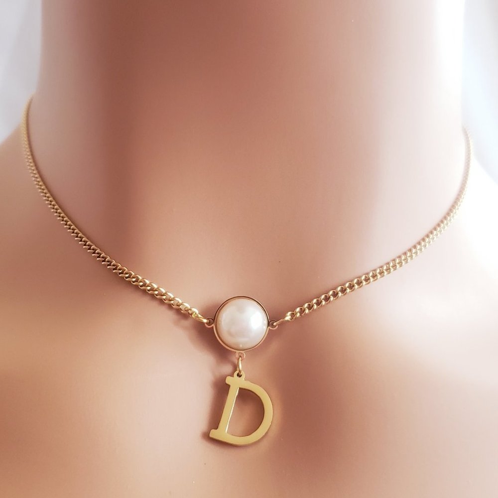 Initial D Gold Necklace